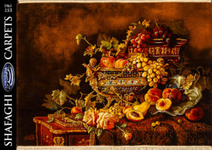 تابلو فرش دستباف شفقی تبریز گل و میوه
