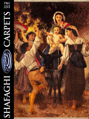 تابلو فرش دستباف شفقی تبریز بازگشت از خرمن زار