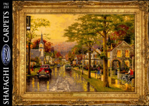 تابلو فرش دستباف شفقی تبریز پس از باران