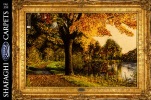 تابلو فرش دستباف شفقی تبریز درخت خوشبختی