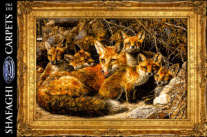 تابلو فرش دستباف شفقی تبریز گله روباه
