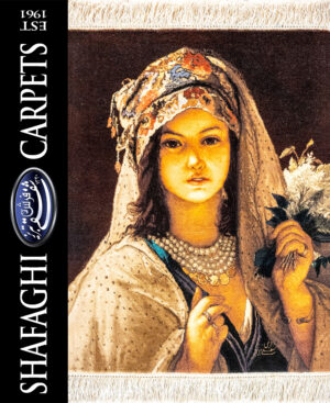 تابلو فرش دستباف شفقی تبریز دختر زیبای مصری