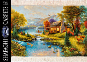 تابلو فرش دستباف شفقی تبریز خانه دل