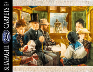 تابلو فرش دستباف شفقی تبریز کالسکه ژان والژان