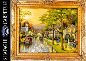 تابلو فرش دستباف شفقی تبریز پس از باران