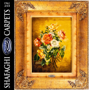 تابلو فرش دستباف شفقی تبریز دسته گل